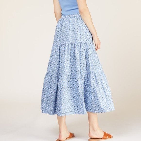 NWT People Tree Ethically Made Floral Mid Skirt - Picture 3 of 4